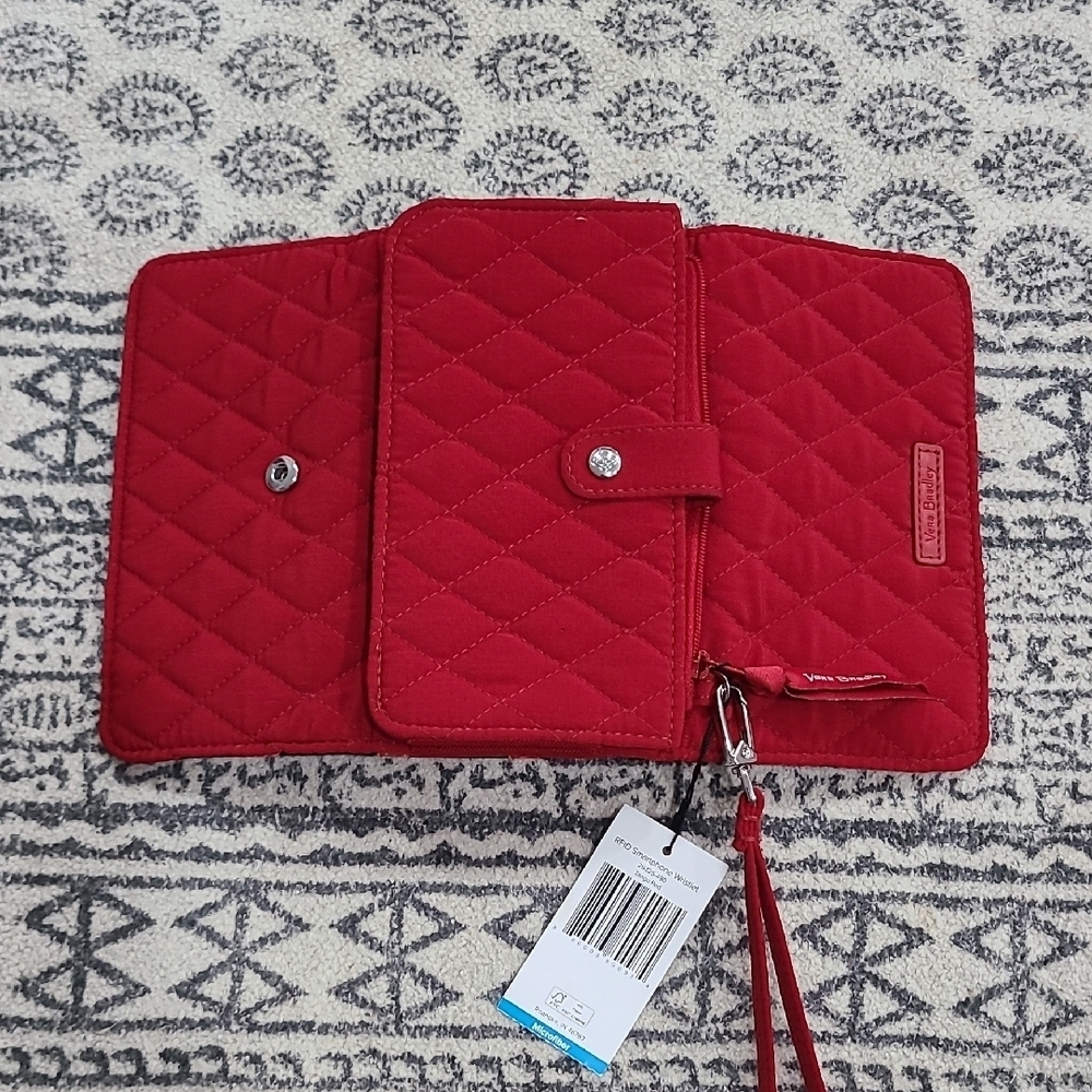Vera Bradley  RFID Smartphone Wristlet Tango Red Wallet. - Picture 5 of 7